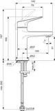 Waschtischarmatur von Ideal Standard mit einem elegante Formgebung, ausgestattet mit einem Hebelhebel und flexiblen Anschlüssen für eine einfache Montage.